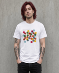 White The Candle Thieves Balloons tee with the Balloons album cover artwork – coloured circles and band lettering – printed on the front