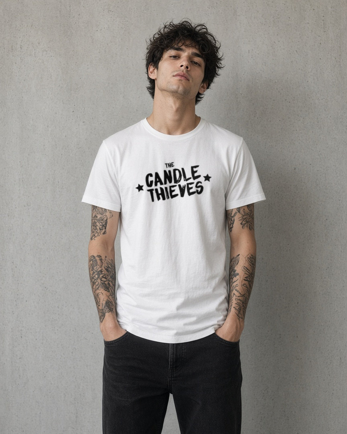 The Candle Thieves logo tee – white