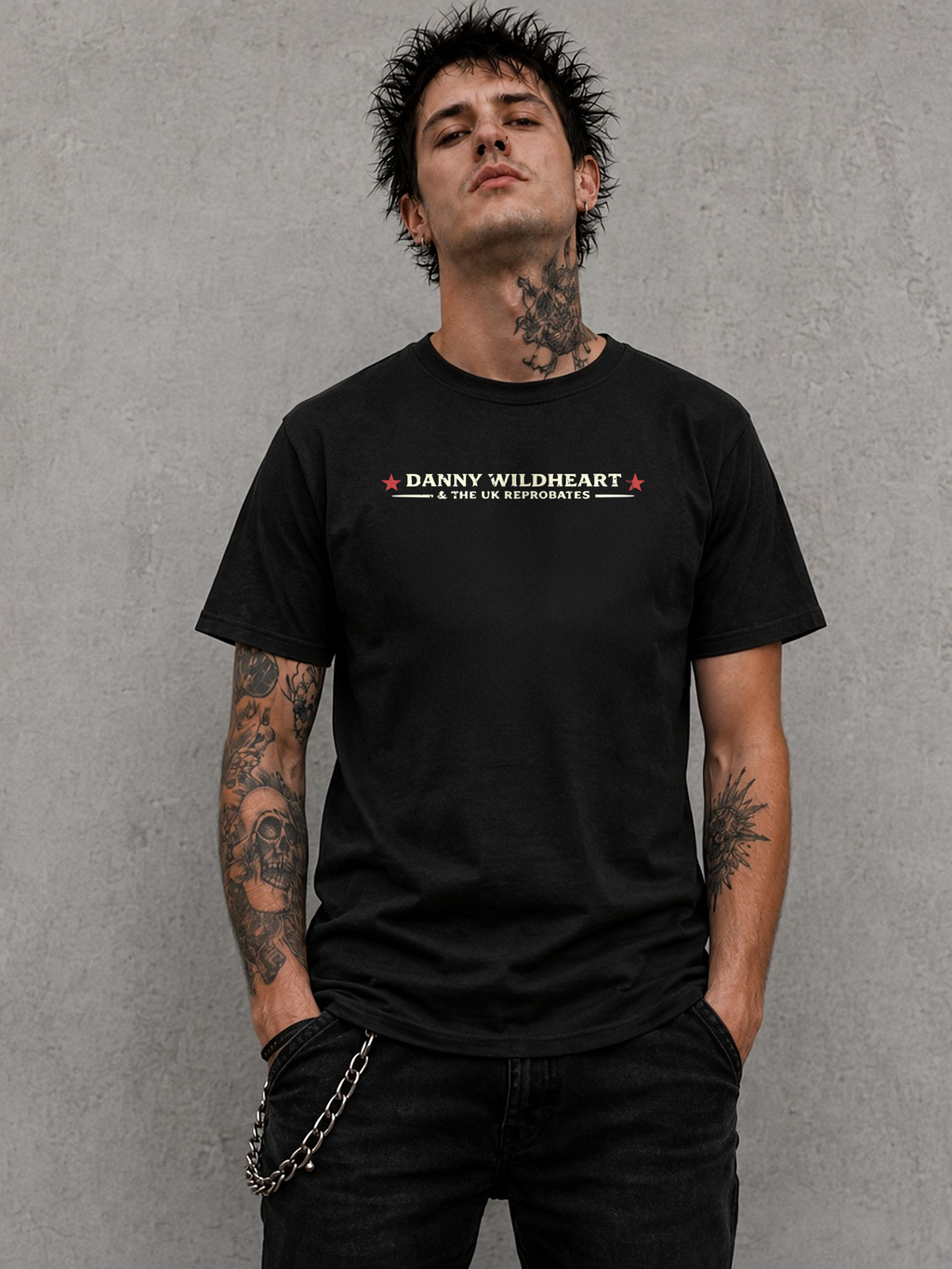 Danny Wildheart Old Enough to Know Better black tee front