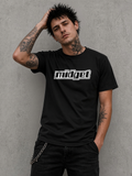 Midget white logo t-shirt on a black tee