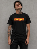 Midget yellow logo t-shirt on a black tee