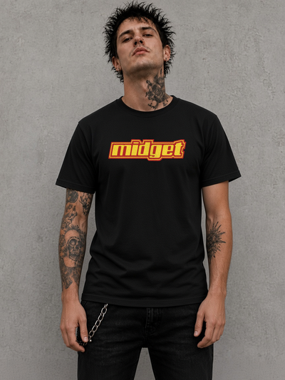 Midget – Yellow Logo Tee (Black)
